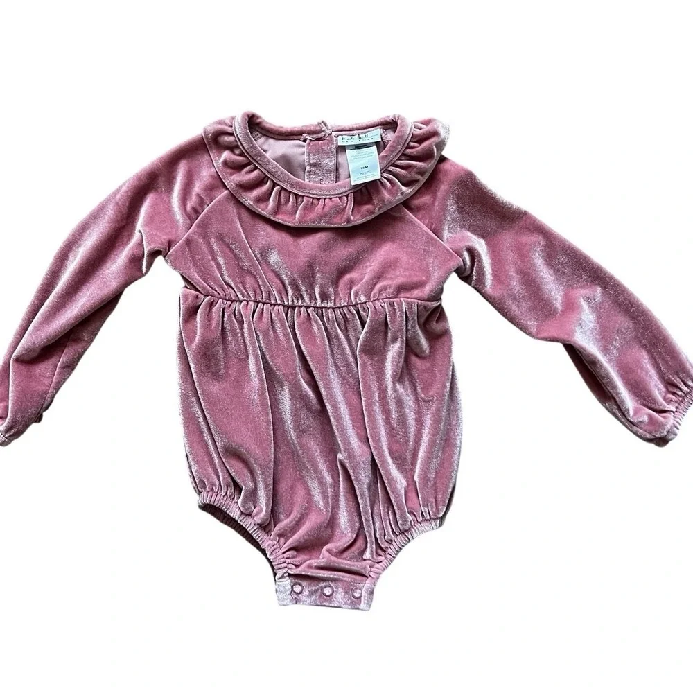 Cynthia Rowley Knit Dress & Nicole Miller Velvet Romper Bundle 18M Purple Pink